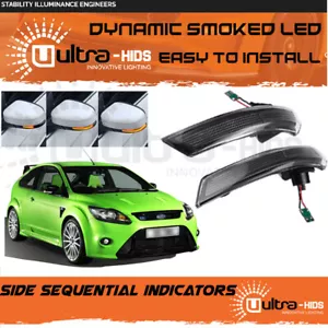 2x Dynamic LED Turn Signal Mirror Light Indicator Ford Focus Mk2 Mk3 Mondeo M17 - Picture 1 of 8