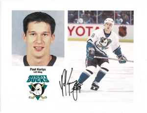 Paul Kariya Anaheim Mighty Ducks Autographed Signed Photo AMCo COA 17089 - Picture 1 of 1