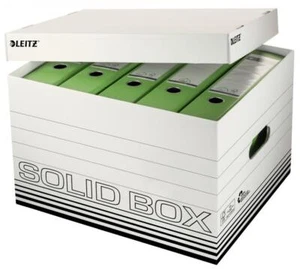 LEITZ Archiv-/Transportbox Solid, weiß/schwarz - Bild 1 von 1