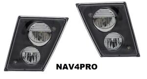 *NEW* 2004-2015 FOR Volvo VN VNL Black Built-in LED DRL Fog Light Pair