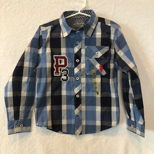 U.S. Polo Assn. Youth Boy' Long Sleeve Button Casual Plaid Shirt, 5/6 - Picture 1 of 7