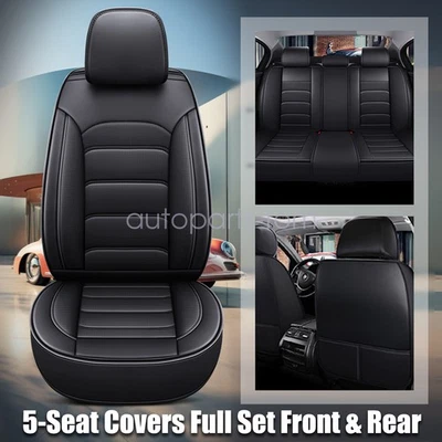 For Toyota Tundra Car Seat Cover 5-Seat Full Set Leather Front & Rear Protectors Foto 1 de 4
