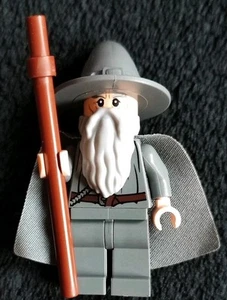 LEGO Gandalf The Grey Minifigure Wizard / Witch Hat Staff lor001 dim001 lor001 - Picture 1 of 4