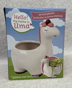 Mini plantas blancas de cerámica para suculentas Uma el Unicornio de colección 5"x4" - Imagen 1 de 3