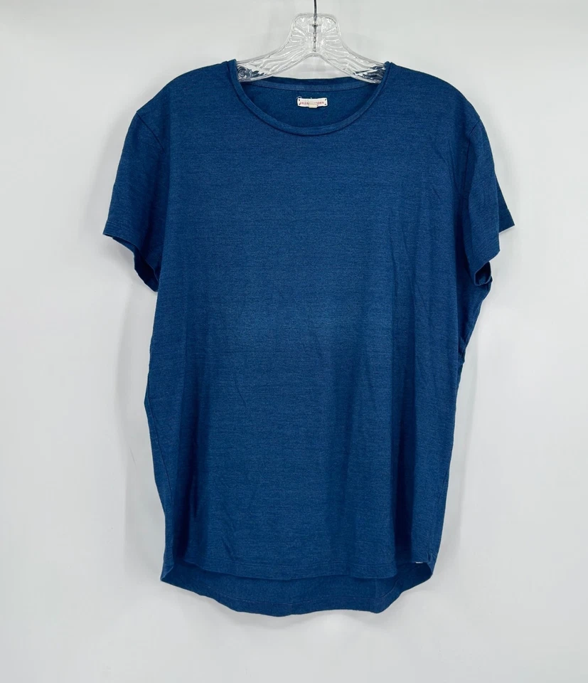 Camiseta Orlebar Marrón Para Hombre Azul Tejida Manga Corta Talla L Foto 1 de 3