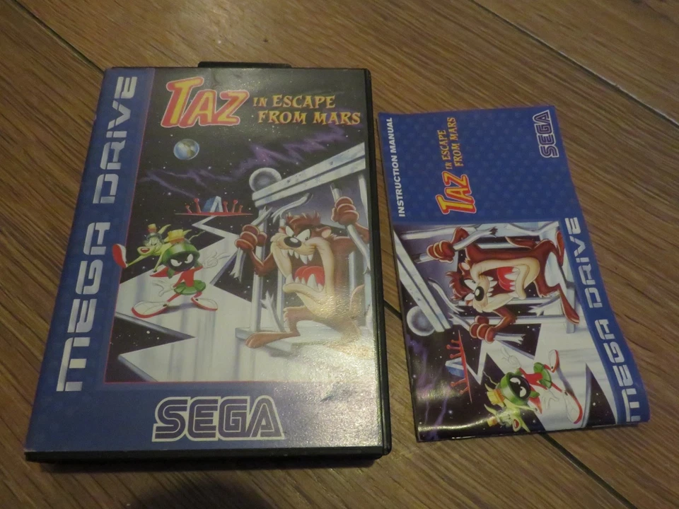 Sega Mega Drive PAL Taz in Escape From Mars Complete with Manual - Image 1 of 4