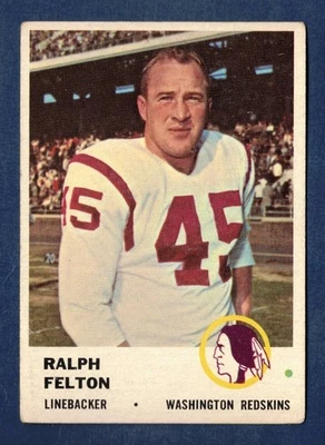 1961 Fleer Ralph Fenton #115 Washington Redskins VG+ - Image 1 of 2