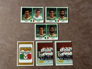 Lot 6x ITALY 1979 Panini Hockey 79 Sticker Italia International Ice Hockey Team - Picture 1 of 1