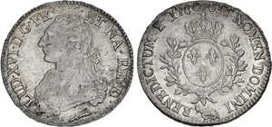 FRANCIA Luigi XVI 1780 (p) AR Ecu. NGC AU55 Pau Dav-1334. Collezione Ex Sobin - Foto 1 di 3