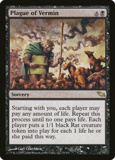 1X FOIL Plague of Vermin Mint MTG Magic SHADOWMOOR 73/301