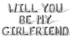 WILL YOU BE MY GIRLFRIEND Letter Balloon Banner - 10 Color Options - Valentines