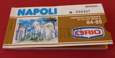 ABBONAMENTO CALCIO NAPOLI 1984/85 TRIBUNA LATERALE "SERVIZIO"  1° ANNO MARADONA - Immagine 1 di 3