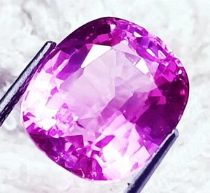 Natural Pink Sapphire 16.10 Ct Cushion Shape Loose Gemstone Certified - Picture 1 of 6