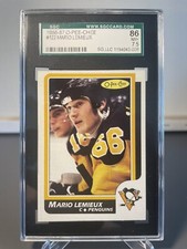 1986-87 O-Pee-Chee Hockey #122 Mario Lemieux 2nd Year  SGC 7.5