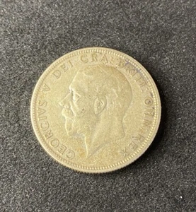 1935 Great Britain Florin 0.5000 Silver ASW 0.1818 Oz Free Shipping - Picture 1 of 2