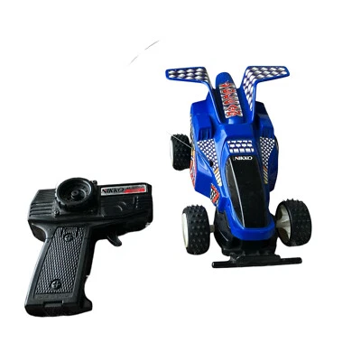 Vintage Nikko Vulcan Blue RC Buggy Car w/ Remote - Tested Working 80s Retro - Image 1 of 4