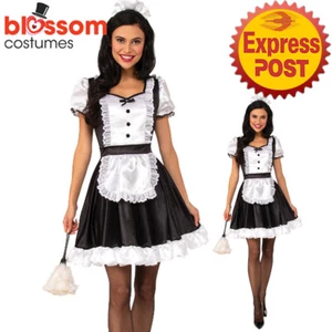 CA1386 Classic French Maid Outfit Fancy Party Dress Costume Bucks Hens Uniform - Picture 1 of 3