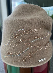 ¡NUEVO! WEGENER Reg. €69,90 - Gorro gorro de lana 80% lana pedrería ribete de joyería WITT - Imagen 1 de 6