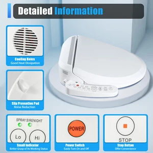 Smart Dusch WC Bidet Bidet Sitz Aufsatz Toilettensitz Elektrisch Gewärmter Sitz - Bild 1 von 13