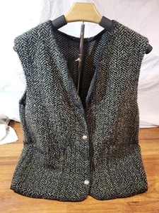 Vintage Chuck Roast Fleece Herringbone Vest Read - Picture 1 of 4