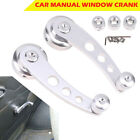 2Pc Universal Aluminum Car Suv Window Door Winder Crank Handles Alloy Silver New