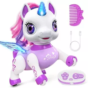 Roboter Einhorn Kinder Geschenke Für Mädchen, Ferngesteuertes Einhorn Spielzeug - Bild 1 von 14