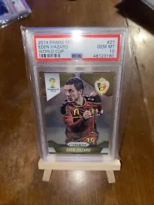 PSA 10 2014 Panini Prizm World Cup EDEN HAZARD Belgium Chelsea #21 - Picture 1 of 3