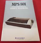 *Vintage Paperback Booklet MPS-801 Dot Matrix Printer User's Manual