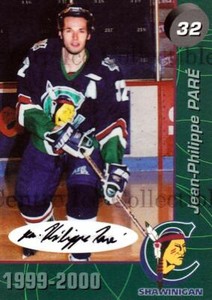 1999-00 Shawinigan Cataractes Autographed #10 Jean-Philippe Pare
