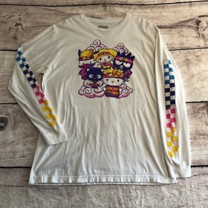 Naruto Shippuden x Hello Kitty & Friends Shirt Mens L White Cotton Long Sleeve - Picture 1 of 9