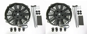 2 x 7" (18cm) Universal Heizkörper Elektro Lüfter mit Montagesatz Slimline - Bild 1 von 7