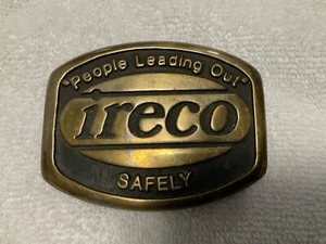 1980 ireco - Messing Gürtelschnalle - Bild 1 von 3