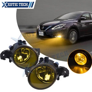 Yellow OEM Replacement Fog Light Lamps w/ H11 Halogen Bulbs For Nissan Infiniti - Picture 1 of 12