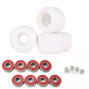 Sport Skateboard Soft Cruiser Street Wheels 50mm 83A Set With Bearings Spacers - Picture 1 of 8