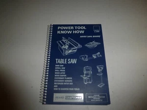 SEARS Craftsman Power Tool Know How TABLE SAW 600 Operations Described 1985,B331 - Picture 1 of 8