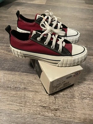 Винтажный Converse все звезды баскетбол красный коренастый платформе холст женщин 5,5 мужчин 3,5 - Изображение 1 из 4