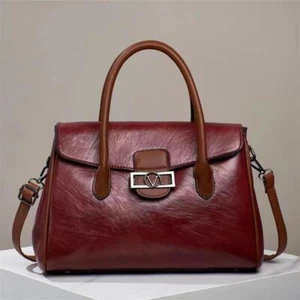 Korean Large Capacity Women's Soft Leather Bag Fashionable Simple - Picture 1 of 28
