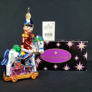 Onward Christmas Soldier Christopher Radko Ornament 2002 Blown Glass 1010434 - Picture 1 of 10