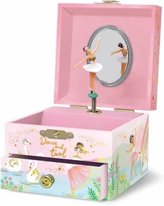 Musical Ballerina Jewellery Box for Girls - Kids Dancing Ballerina Music Box wit - Picture 1 of 7