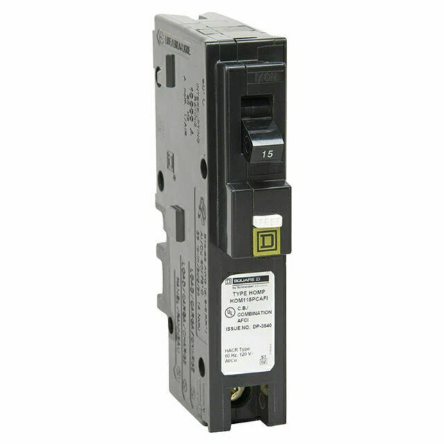 Square D HOM115PCAFIC 15A 1-Pole Circuit Breaker