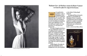 1980 Madame Gres Richard Avedon Jerry Hall Vintage 2-seitige MAGAZIN AD - Bild 1 von 1