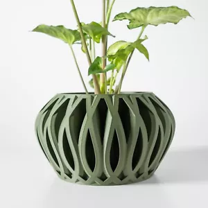 Serik 3D-gedruckter Übertopf/individuelles modernes Luxusdesign/3 Zoll - Bild 1 von 5