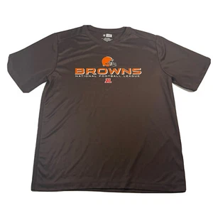 NFL Team Cleveland BROWNS Football dri fit T Shirt Mens Size large Short Sleeve - Picture 1 of 7