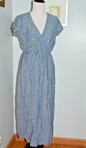 BANANA REPUBLIC STRIPED LINEN MAXI DRESS WOMEN SZ S *GUC* - Picture 1 of 8