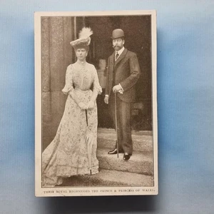 Postal de la realeza británica 1905 príncipe príncipes de Gales más tarde rey Eduardo VII - Imagen 1 de 2