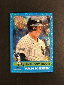 2025 Topps Heritage Anthony Rizzo #302 Chrome Light Blue Sparkle NY Yankees - Picture 1 of 2