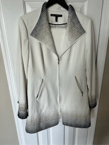 CAPPOTTO OMBRE RICAMATO WHITE HOUSE BLACK MARKET TAGLIA LARGE e gonna taglia 12 sui - Foto 1 di 6