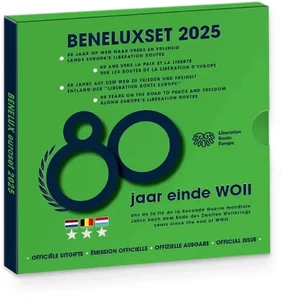 BENELUX 2025 euroset 70 años de PAZ Y LIBERTAD Belgica Paises Bajos Luxemburgo - Imagen 1 de 4