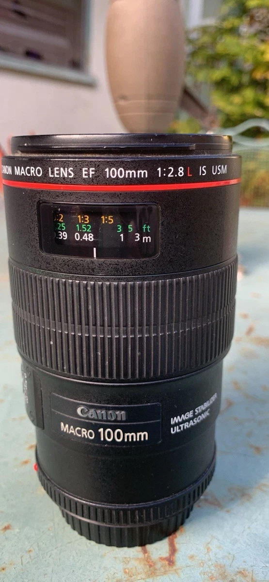 【美品完動品】Canon EF 100mm f/2.8L IS USM レンズ カメラレンズ EF100mm F2.8L マクロ IS USM ブラック [キヤノンEF /単