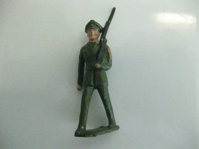 Boneco de chumbo pintado soldado do exército dos EUA britânico 1986 com rifle Inglaterra - Imagem 1 de 4